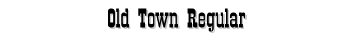 Old Town Regular font